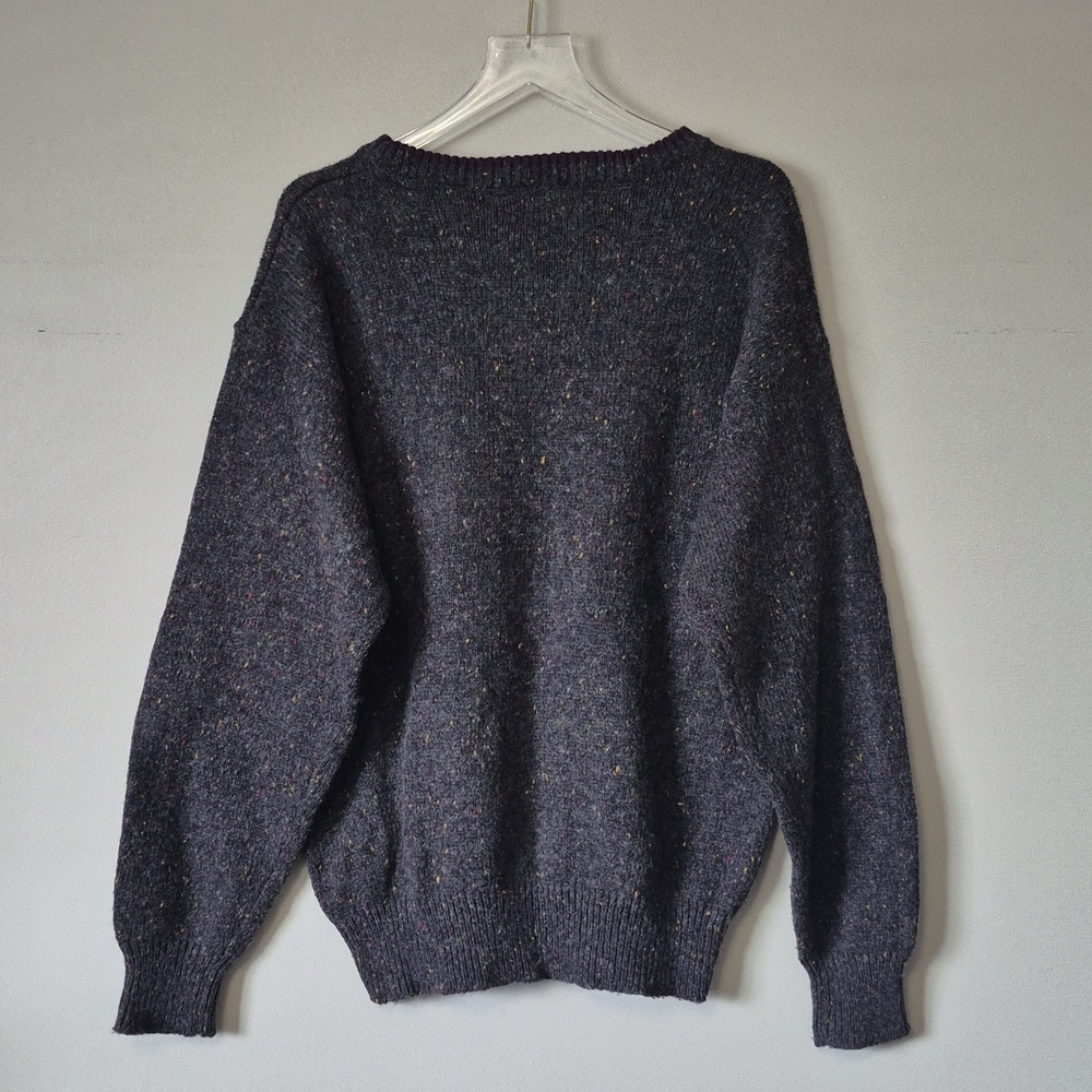 Vintage Cricketeer Flying Ducks Wool Blend Specked Knit Sweater, Size L Gorpcore - Picture 4 of 6
